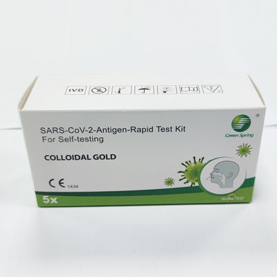 SARS-CoV-2 Antigen Self Test Kit 1 5 10 25 Tests/Kit CE For Nasal Swab