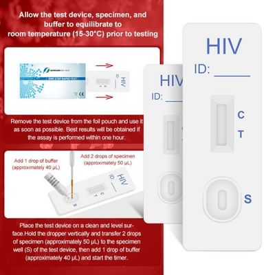 One Step 1/2 Hiv Rapid Home Test Kit Whole Blood Serum Plasma 40 Tests/Kit
