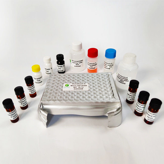 Mycotoxin Ochratoxin A Rapid Test Kit For Feed Grain 96 Wells/Kit Sensitivity 0.1 Ppb
